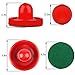 ONE250 Air Hockey Pushers and Red Air Hockey Pucks, Goal Handles Paddles Replacement Accessories for Game Tables (4 Striker, 4 Puck Pack) (Red)