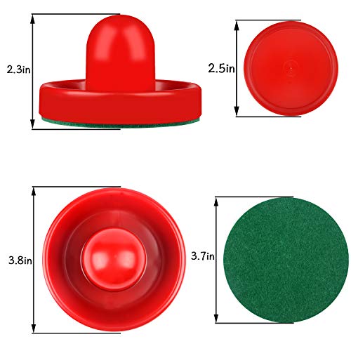 ONE250 Air Hockey Pushers and Red Air Hockey Pucks, Goal Handles Paddles Replacement Accessories for - //coolthings.us