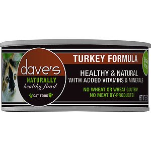Dave's Naturally Healthy Turkey Formula For Cats, 5.5 oz Can (Case of 24 )