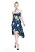 Women's Hawaiian Butterfly Luau Dress in Palm Green Hibiscus in Navy