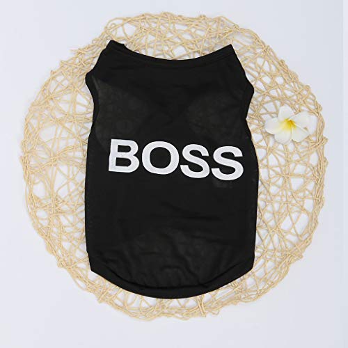 image for BOLUBILUY Pet Shirts BOLUBILUY New Pet Summer Breathable Classic Boss 