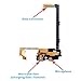 OmniRepairs Charging Dock Port Flex Cable Replacement with Microphone Compatible for iPhone 8 Plus Model (A1864, A1897, A1898) with Adhesive (Rose Gold)