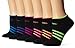adidas Unisex Kid's Superlite 6-Pack No Show, Black/Solar Pink/Solar Green/Solar Blue/Vivid Pink/Glow Orange/Power P/Girls, L