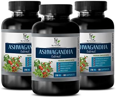 Anti-inflammatory Products - ASHWAGANDHA Extract Premium Complex 770 MG - ashwagandha Vitamin - 3 Bottles 180 Capsules
