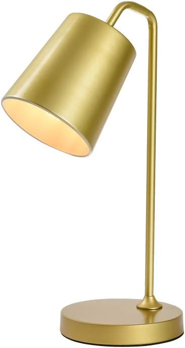 casilvon lampara de escritorio moderna de lectura de la oficina lampara de mesa con base de metal para sala de estar dormitorio 16 0 in