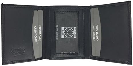 Streetwise Security Products LW2008 Leather Wallet Trifold, Double ID Window with RFID Protection