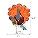 ATDAWN Metal Free Standing Turkey Decoration for Autumn Fall Thanksgiving Harvest Yard Decoration (14.5 Inch)