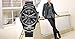 Men's Watches Luxury Fashion Casual Dress Quartz Wrist Watches for Men Band (Black)