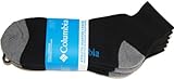Columbia Mens 3-pk. Athletic Quarter Crew Socks 10-13 Black