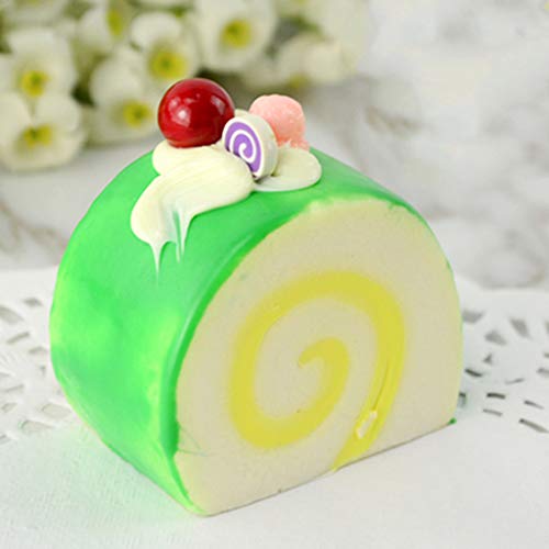 YDZN Realistic Artificial Dessert Mixed Fake Cake Food Model Simulation Swiss Roll Photography Props Kitchen Home Decoration Display(1pc,Color Random)