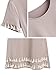Romwe Women's Short Sleeve Summer Loose Tunic Casual Tassel Dress Apricot M
