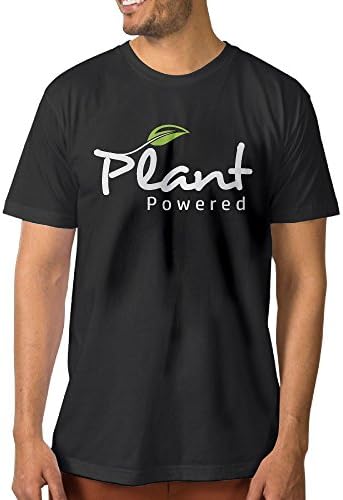 Supernd Mens,Men's,Men Standard Vegan T-Shirt Plant Powered Premium Fashion Running Black Shirt Short Sleeve