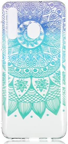 Thin Transparent Compatible with for Samsung A50,Non Slip Soft Silicone TPU Ultra Clear Gel Rubber Frame Colorful Flexible Bumper Cute 3D Romantic Flower Animal Cartoon Design Pattern