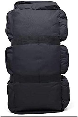 90L Camouflage 0utdoor Hiking Bag Large Capacity Moving Luggage Bag Camping Tent Bag Backpack(Black)