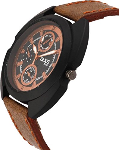 axe style x1166ms black analog watch for men