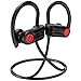 Bluetooth Headphones, 12Hrs & Bluetooth 5.0 Wireless Sport Earphones, IPX7 Waterproof Running Headphones w/CVC 6.0 Noise Cancelling Mic, for Running, Gym, Black