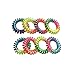 RevoRosy Spiral Hair Ties with no Crease| Coil Hair Elastics for Girls Age over 6| Colorful Hair Rubber Bands| Ouchless Hair Rings |Premium Combo of 6 Rainbow and 2 Translucent Collection