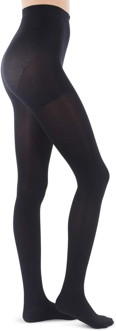 Jomi Compression Pantyhose Women Collection, 20-30mmHg Opaque Closed Toe 274 (X-Large, Black)
