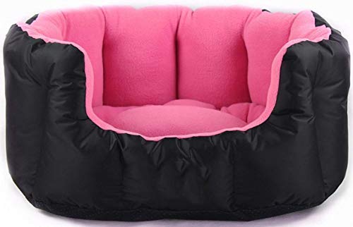 KOZI PET Reversible Dual Color Pink & Black Ultra Soft Ethnic Designer Bed for Dog & cat (Export Quality)-Medium