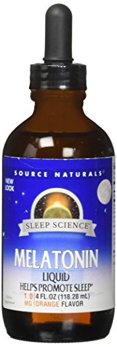 Source Naturals Melatonin Liquid Sleep Support, Orange Flavor - 4 Fluid Ounces (Pack of 2)