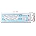 Sungwoo Foldable Silicone Keyboard USB Wired Waterproof Rollup Keyboard for PC Notebook Laptop (Blue)