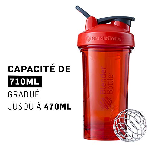 BlenderBottle Pro Series Shaker Bottle, 24-Ounce, Red