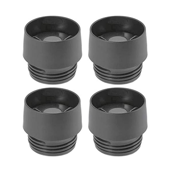 EMSA 513857 Travel Mug Ersatzdeckel fÃ¼r Thermobecher 0,36 Liter & 0,5 Liter, schwarz (4 StÃ¼ck)