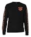 Harley-Davidson Men's Eagle Piston Long Sleeve Crew Shirt, Black 30299947