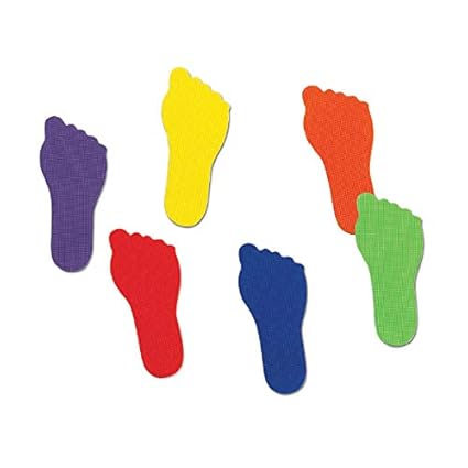 Sona Edons Foot Marks Anti Skid Soft Plastic-Set of 6 Pcs