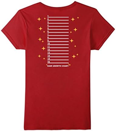 Women's Hair Measurement Shirt With Lines in Inch XL Cranberry
