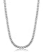 FIBO STEEL 3.5-10mm Stainless Steel Cuban Necklace Mens Women Curb Link Chain, 16-30 inches