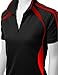 Women's Coolon 2 Tone Collar Zipup Polo T-Shirt