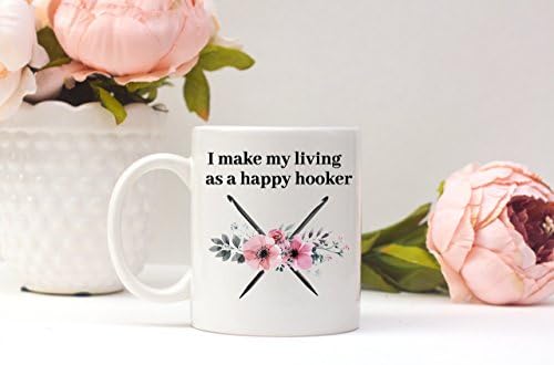 Happy Hooker Coffee Mug - I make my living as a knotty knitting Drinkware