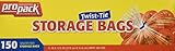 Propack Storage Bags, VALUE PACK Twist-tie, Gallon Size 150Ct.