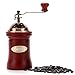 3E Home Manual Canister Ceramic Burr Coffee Mill Grinder, Stainless Steel Top, and Solid Wood Body
