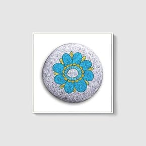 Framed Canvas Wall Art for Living Room, Bedroom Flower on Cobblestone Canvas Prints for Home Decoration Ready to Hanging - 16x16 inches