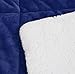 Amazon Basics Ultra-Soft Micromink Sherpa 2-Piece Comforter Bed Set, Twin, Navy Blue, Solid