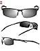 ROCKNIGHT Polarized Sunglasses Men UV Protection Mirrored Golf Sports Rimless Shades