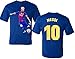 Messi Jersey Style T-shirt Kids Lionel Messi Jersey T-shirt Gift Set Youth Sizes ✓ Premium Quality ✓ ✓ Soccer Backpack Gift Packaging (YL 10-13 Years Old, Messi)