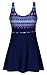 DANIFY Women's One Piece Swimsuits Plus Size Swimwear Cover up Swimdress Bathing Suits