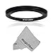 Goja 37-52MM Step-Up Adapter Ring (37MM Lens to 52MM Accessory) + Premium MagicFiber Microfiber Cleaning Cloth