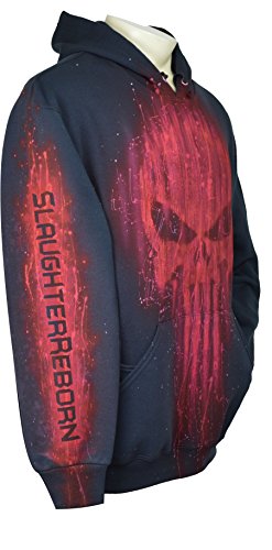 Exotic Gamer Gear The Punisher Hoodie Red Series Airbrushed