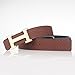 Fengwen Men Genuine Leather Belt Copper Buckle 1.5