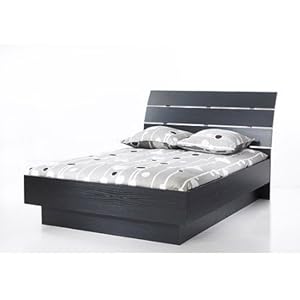 Amazon.com: Laguna Queen Platform Bed With Headboard, Black 