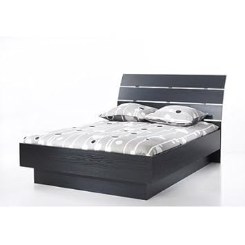 Amazon.com: Laguna Queen Platform Bed With Headboard, Black 