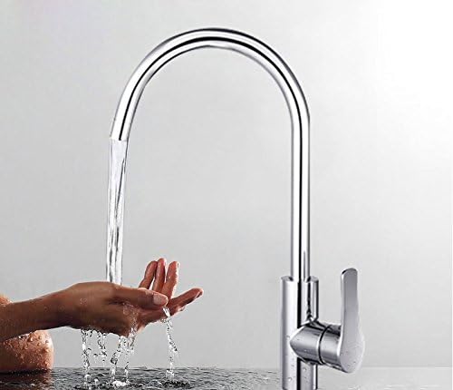 SDKIR- Single Hole Stainless Steel Kitchens Can Rotate The Money-Tap Dual Cold And Heat Control Mixer Unleaded