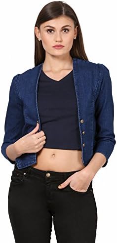 Womens Regular Fit Denim Jacket Shrug Style Souk