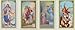 Saint Michael, Gabriel, Raphael and Uriel Set of 4 Archangels Holy Cards with He Lives Cross Bookmark