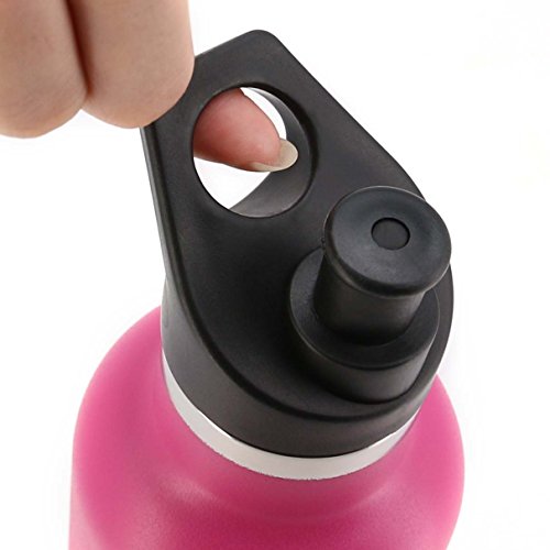 TOPOKO 25 OZ Hydro Double Wall Flask Stainless Steel Water Bottle, Bite Valve Top, Vacuum Insulated, Sweat Proof, Leak Proof Thermos Standard Mouth-Rose