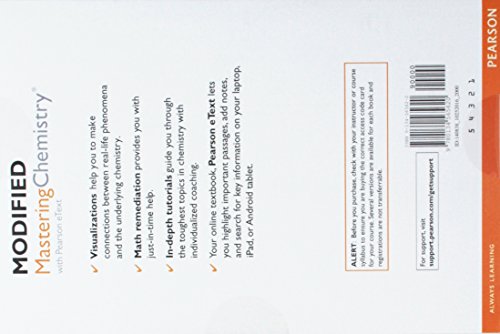 Modified Mastering Chemistry with Pearson eText -- Standalone Access Card -- for Introductory Chemis - //medicalbooks.filipinodoctors.org